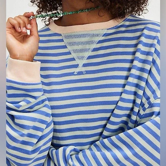 Free People Classic Oversized Long Sleeve Crewneck - Picture 1 of 5